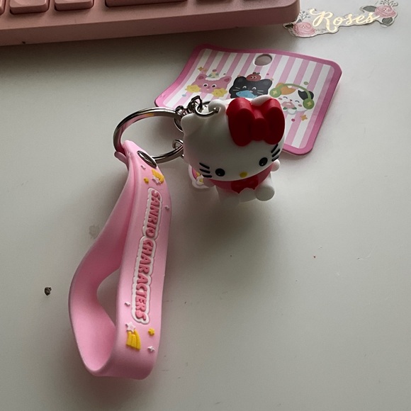 Hello Kitty Accessories - NWT San Rio Hello Kitty Pink and Red Keychain Charm